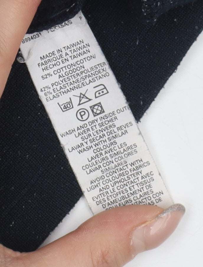 French Connection Men's Blue Zip Varsity Jacket XL