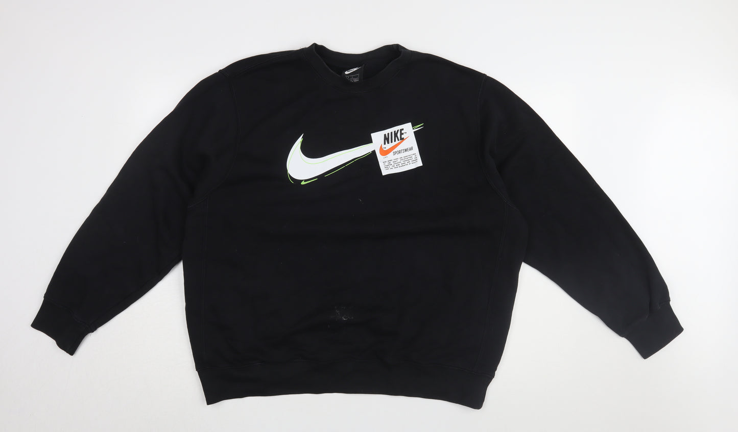 Nike Men's Black Logo Pullover Sweatshirt L
