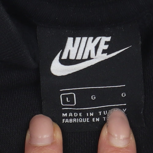 Nike Men's Black Logo Pullover Sweatshirt L