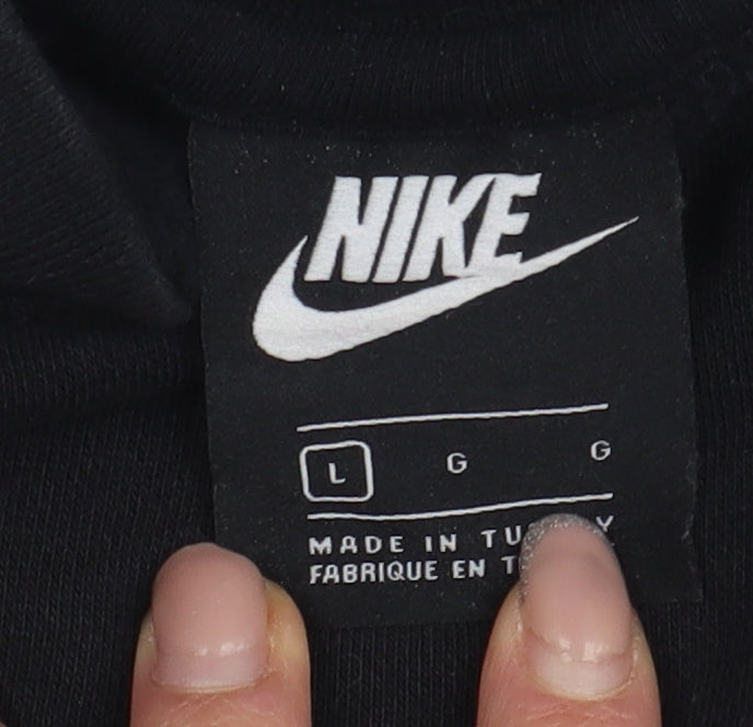 Nike Men's Black Logo Pullover Sweatshirt L