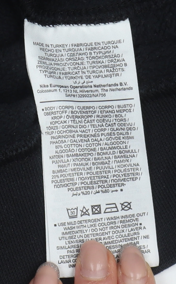 Nike Men's Black Logo Pullover Sweatshirt L