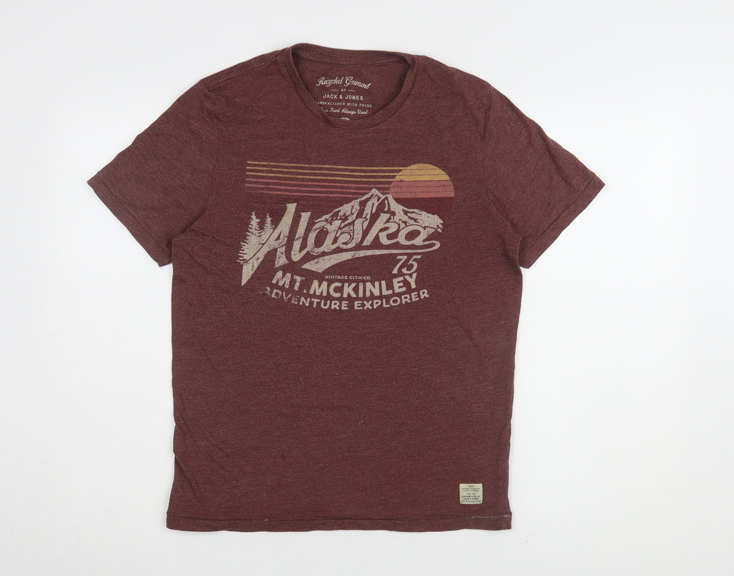 Jack & Jones Men's Brown Graphic T-Shirt Size S