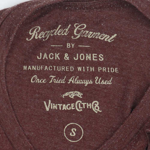 Jack & Jones Men's Brown Graphic T-Shirt Size S