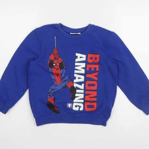Marvel Boys Blue Spider-Man Graphic Sweatshirt, Size 8, Pullover