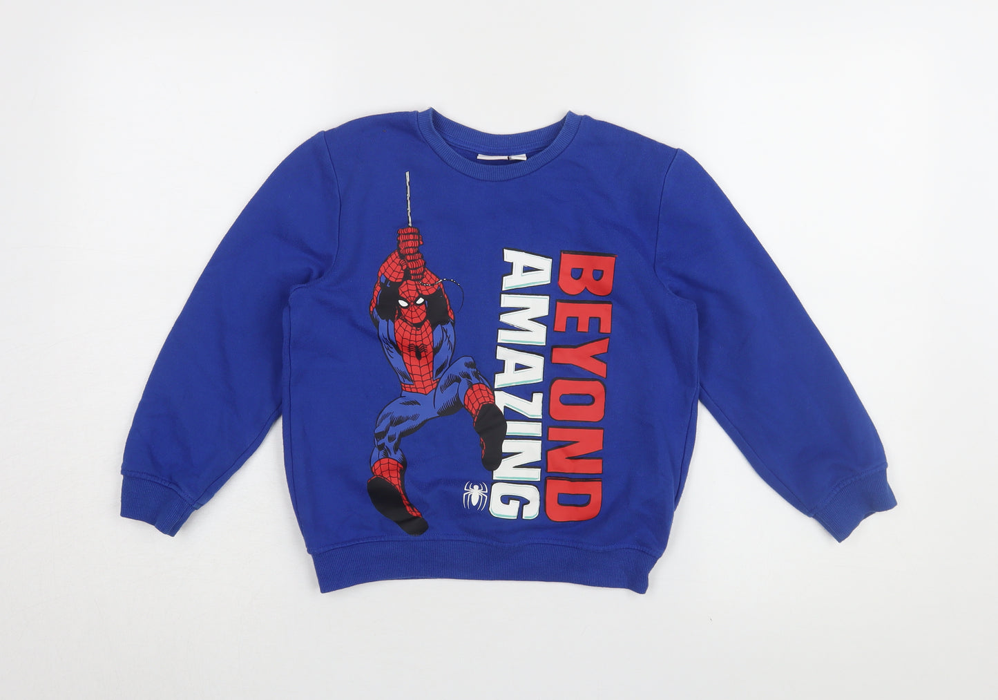 Marvel Boys Blue Spider-Man Graphic Sweatshirt, Size 8, Pullover