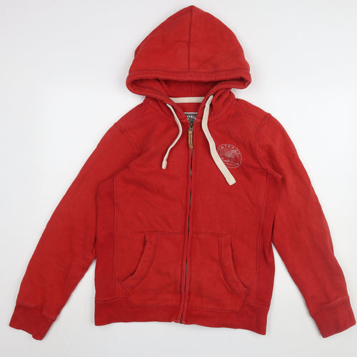 FatFace Men's Red Hooded Jacket, Size S, Casual Style