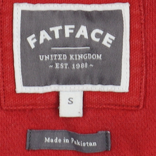 FatFace Men's Red Hooded Jacket, Size S, Casual Style