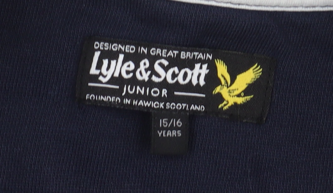 Lyle & Scott Boys Blue Bomber Jacket 15-16 Years