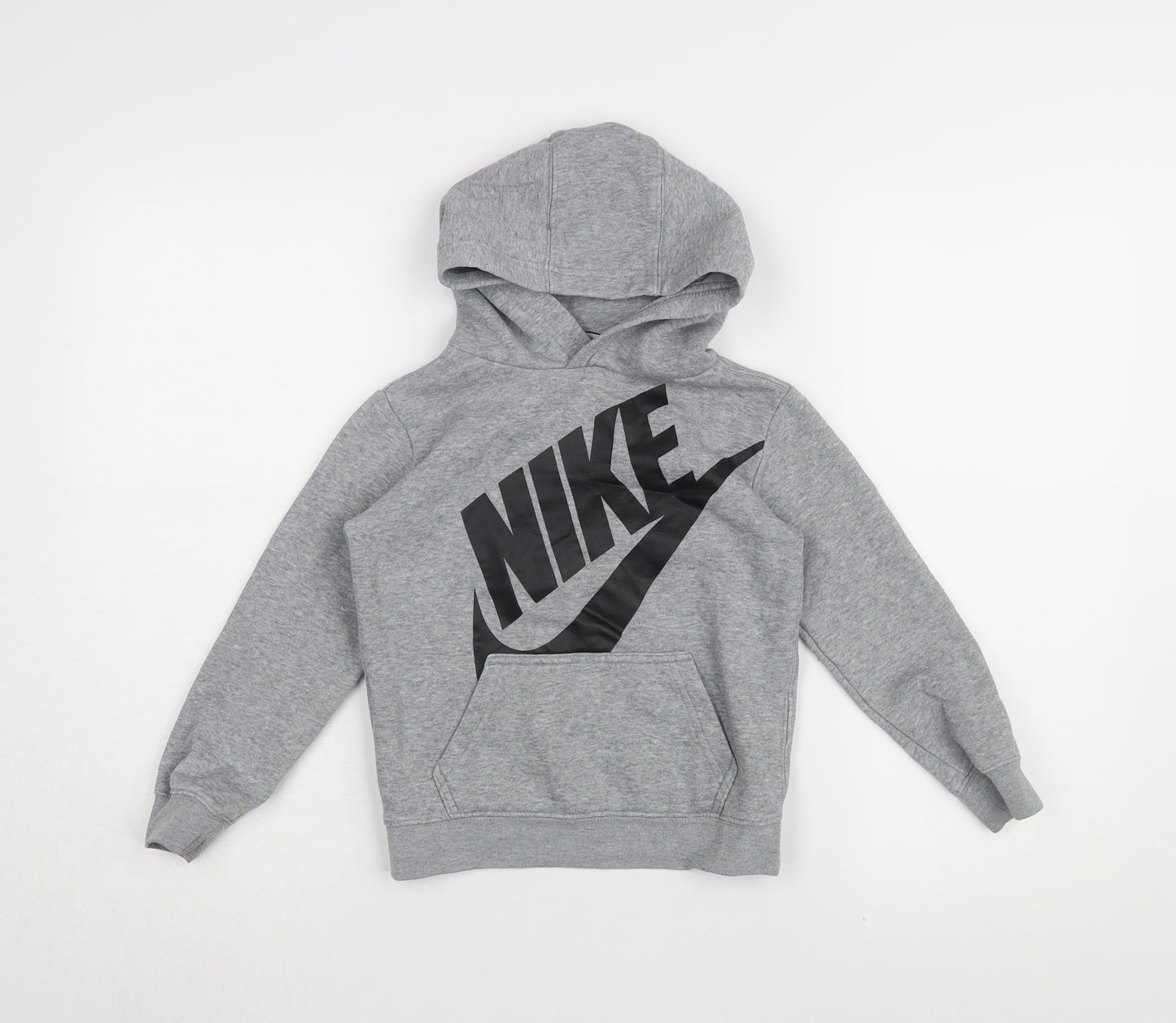 Nike Boys Grey Pullover Hoodie 5-6 Years - Comfy & Stylish