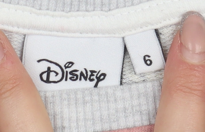 Disney Women's Grey Patterned Sweatshirt - Size 10