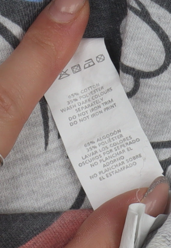 Disney Women's Grey Patterned Sweatshirt - Size 10