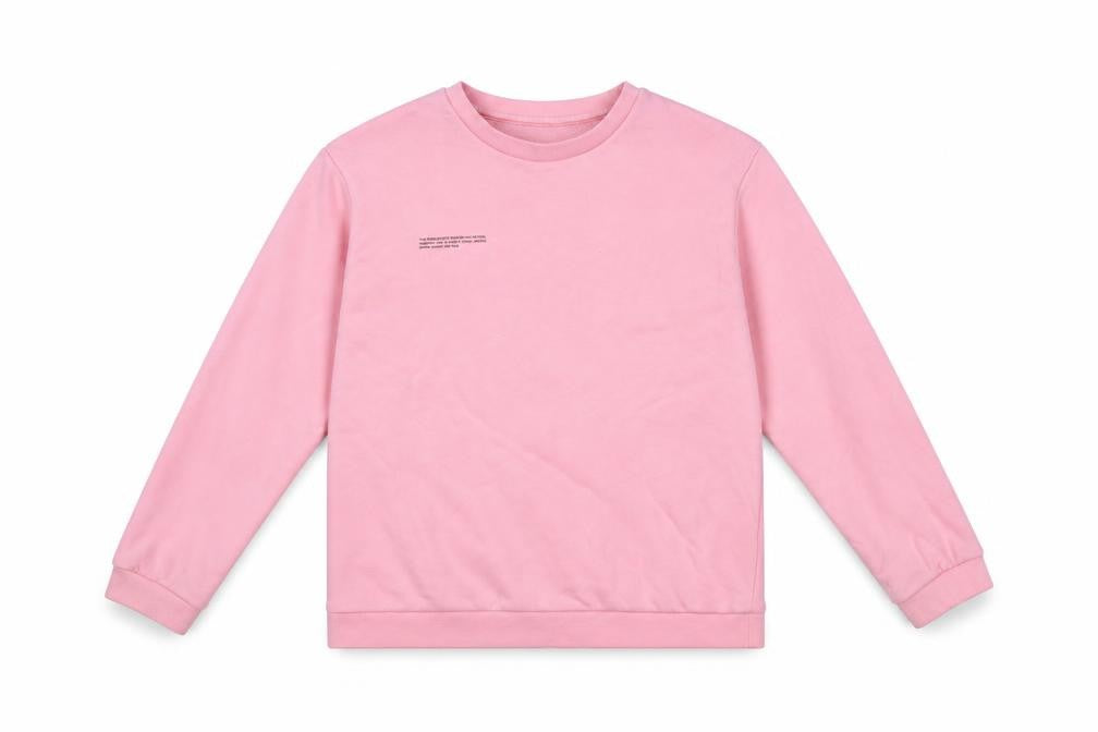 Front view of Pangaia girls’ pink pullover sweatshirt - 11-12 years
