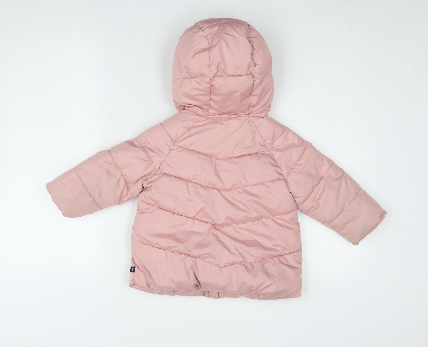 Gap Girls Pink Puffer Jacket, 2 Years, Hooded, Quilted