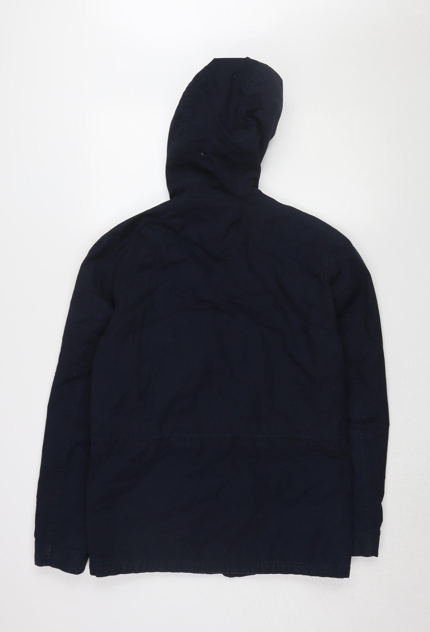 Lyle & Scott Men's Blue Hooded Parka Jacket Size S