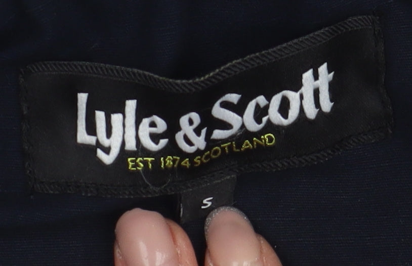 Lyle & Scott Men's Blue Hooded Parka Jacket Size S