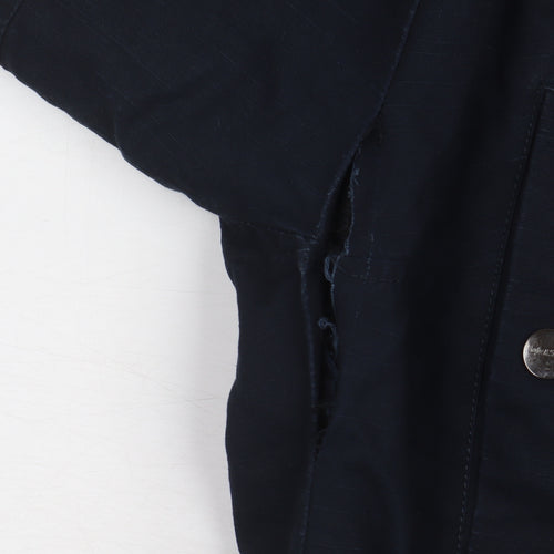 Lyle & Scott Men's Blue Hooded Parka Jacket Size S