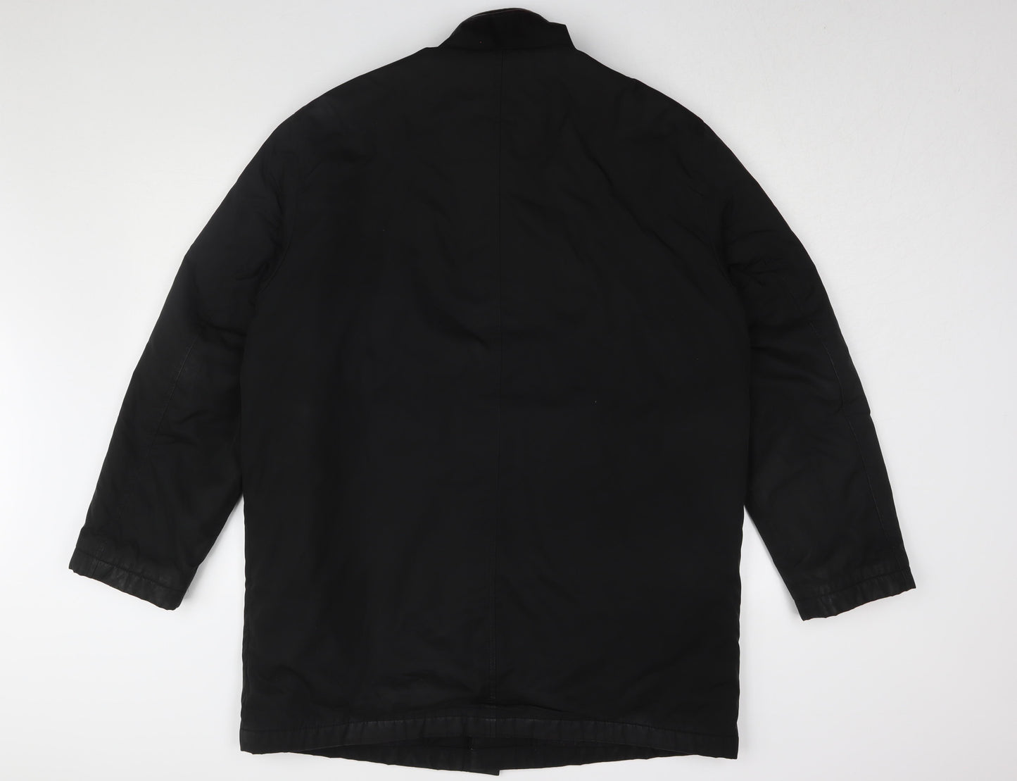 Guise Men's Black Overcoat Size M with Zipped Pockets