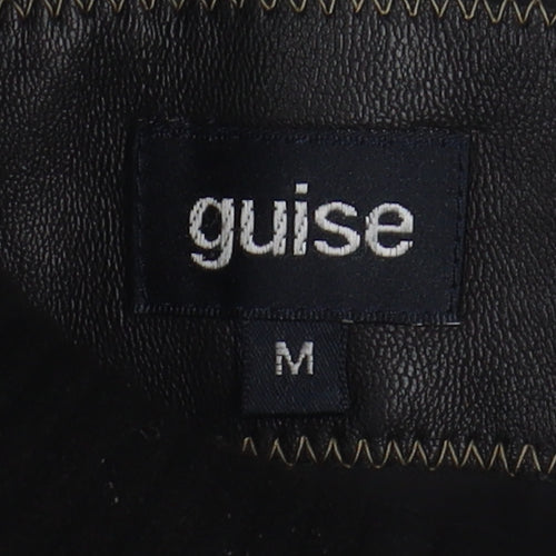 Guise Men's Black Overcoat Size M with Zipped Pockets
