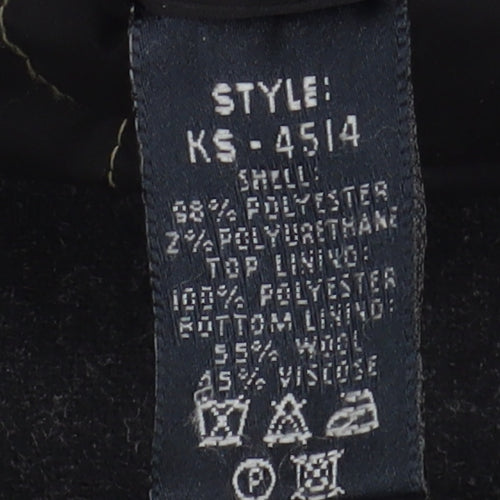 Guise Men's Black Overcoat Size M with Zipped Pockets