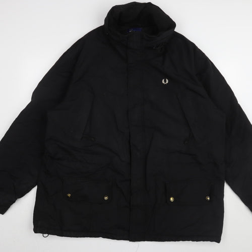 Fred Perry Men's Black 2XL Parka Jacket