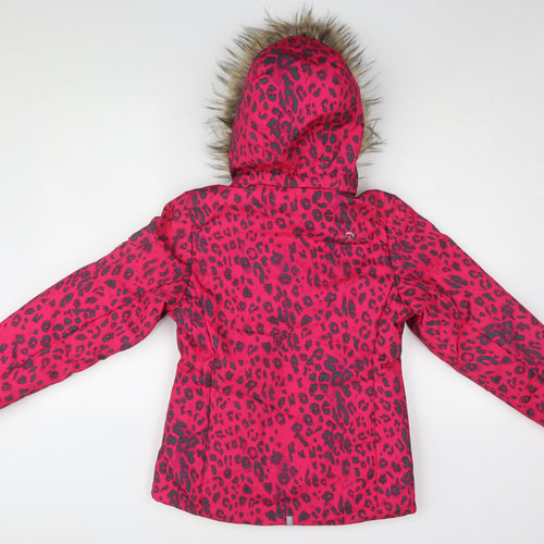 Dare 2b Girls Pink Puffer Jacket 11-12 Years Animal Print