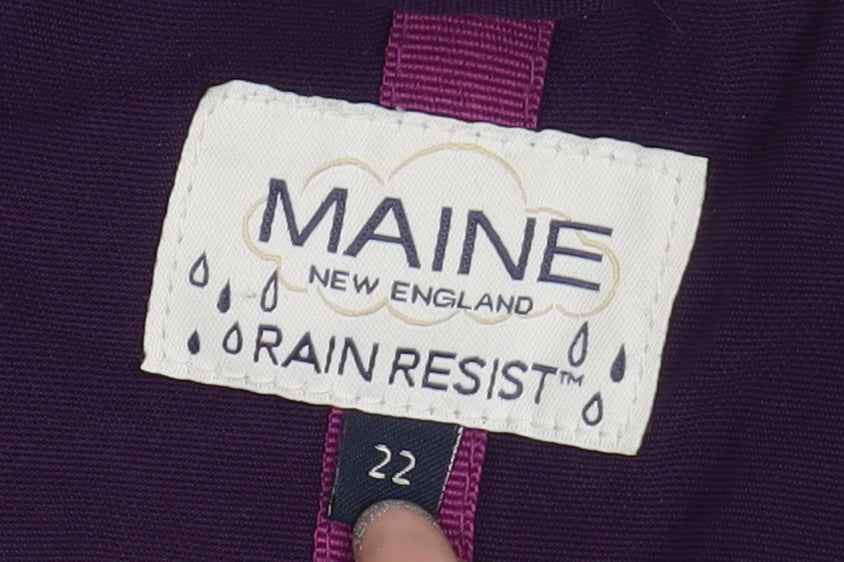 Maine Women's Plus Purple Parka Coat Size 22