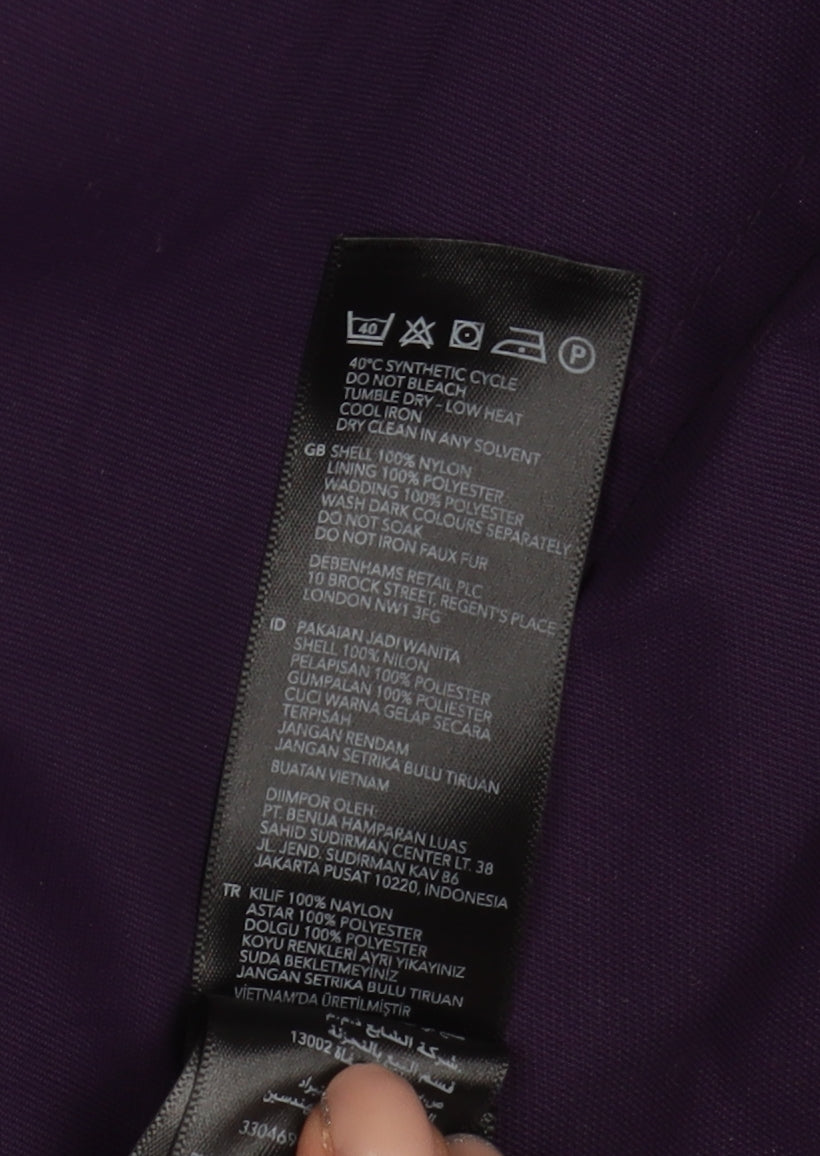 Maine Women's Plus Purple Parka Coat Size 22