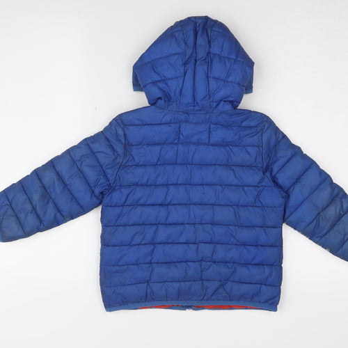Boden Boys Blue Puffer Jacket 4-5 Years Hooded