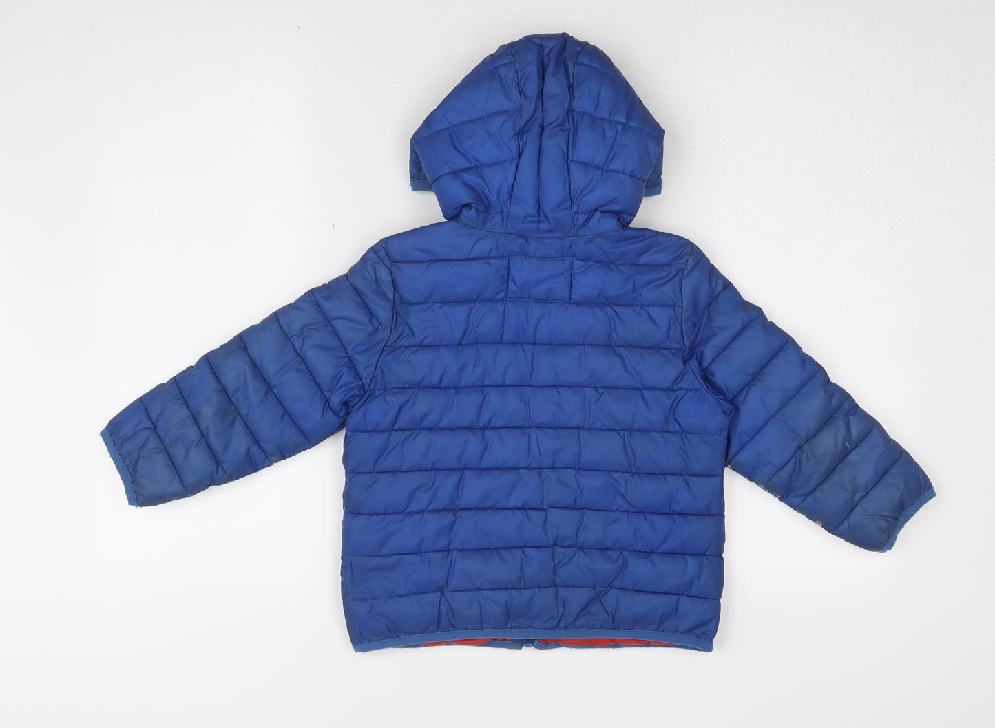 Boden Boys Blue Puffer Jacket 4-5 Years Hooded