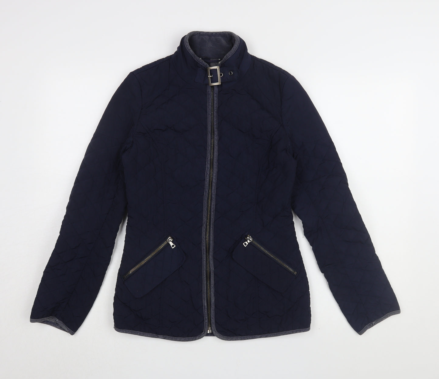 Next Women's Blue Quilted Jacket UK Size 6 Slim Fit