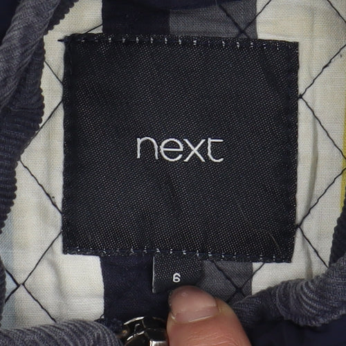 Next Women's Blue Quilted Jacket UK Size 6 Slim Fit