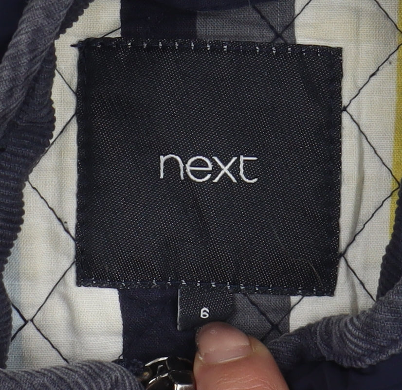 Next Women's Blue Quilted Jacket UK Size 6 Slim Fit