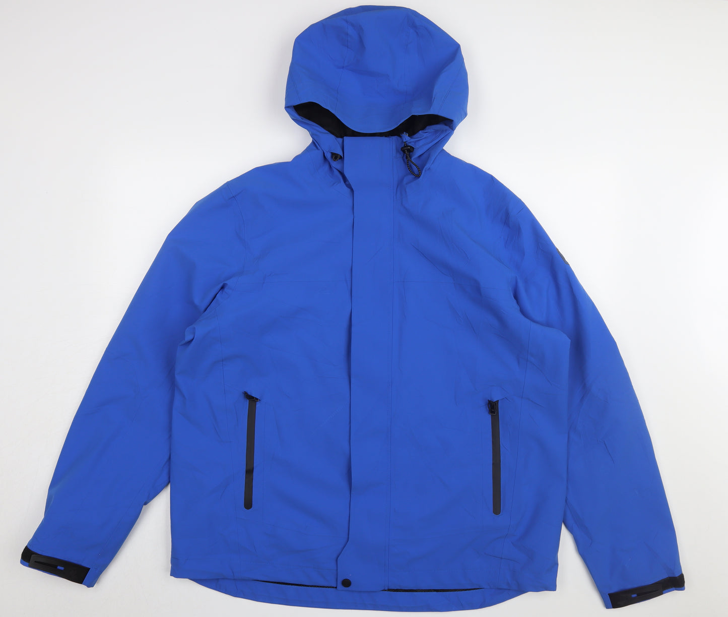 Marks and Spencer Men's Blue XL Waterproof Jacket