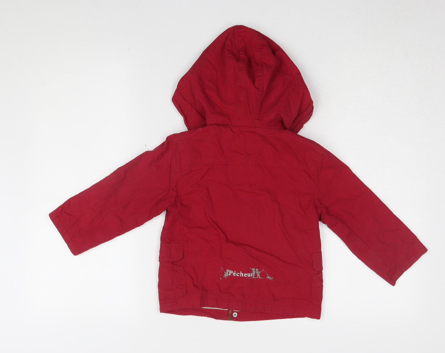 Bout'chou Boys Red Hooded Jacket 3 Years - Spring Casual