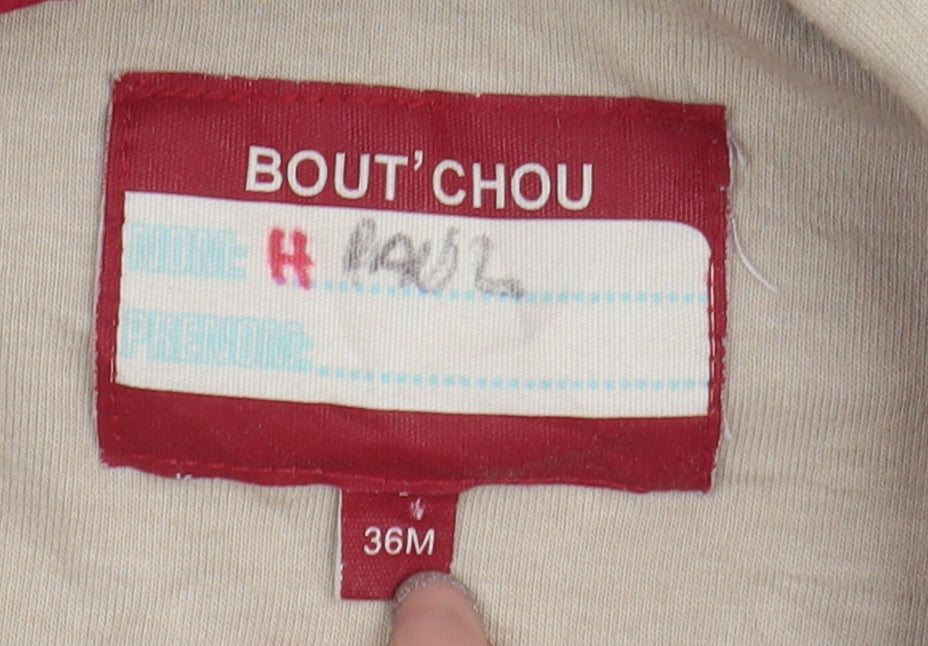 Bout'chou Boys Red Hooded Jacket 3 Years - Spring Casual