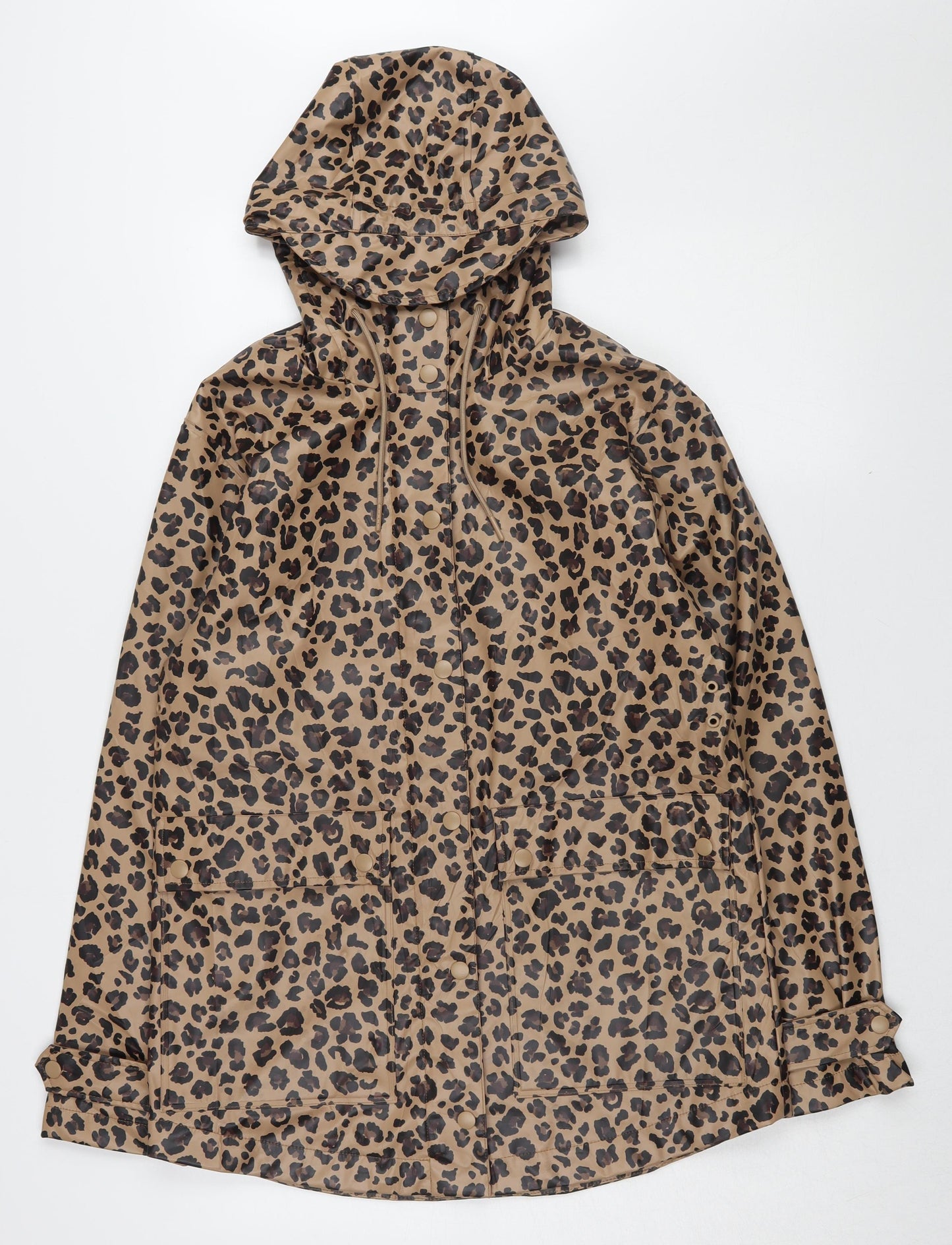 Marks and Spencer Women's Beige Leopard Rain Coat Size 8