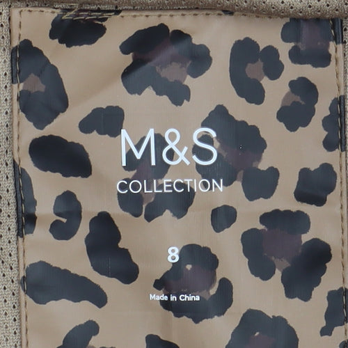 Marks and Spencer Women's Beige Leopard Rain Coat Size 8