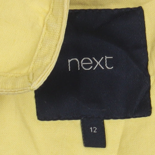 Next Women's Yellow Hooded Jacket Size 12