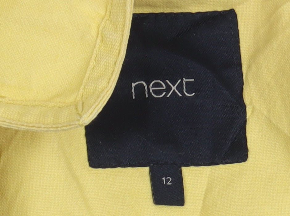 Next Women's Yellow Hooded Jacket Size 12