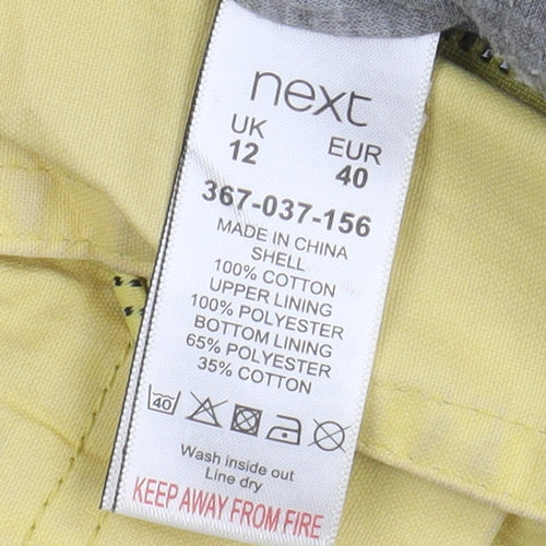 Next Women's Yellow Hooded Jacket Size 12