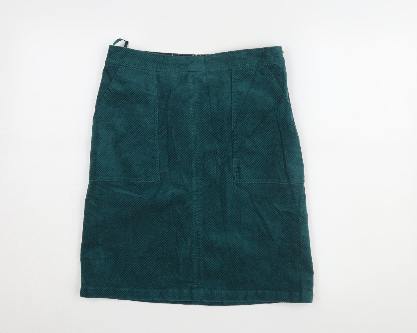 White Stuff Women's Green Corduroy Pencil Skirt Size 8