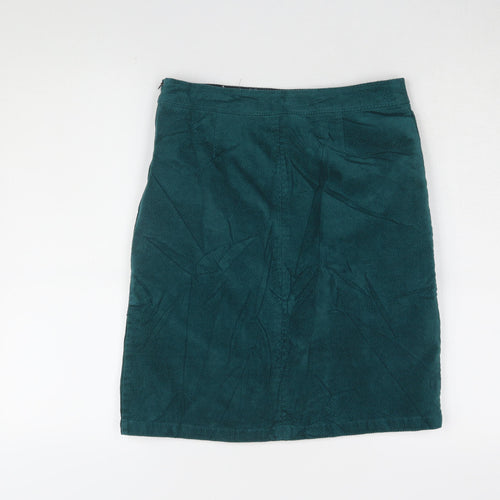 White Stuff Women's Green Corduroy Pencil Skirt Size 8
