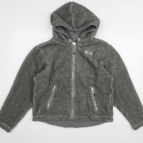 Nike Grey Women's Hooded Puffer Jacket S