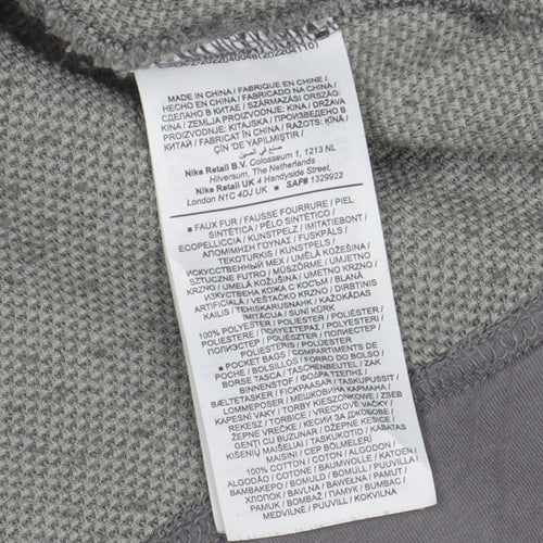 Nike Grey Women's Hooded Puffer Jacket S