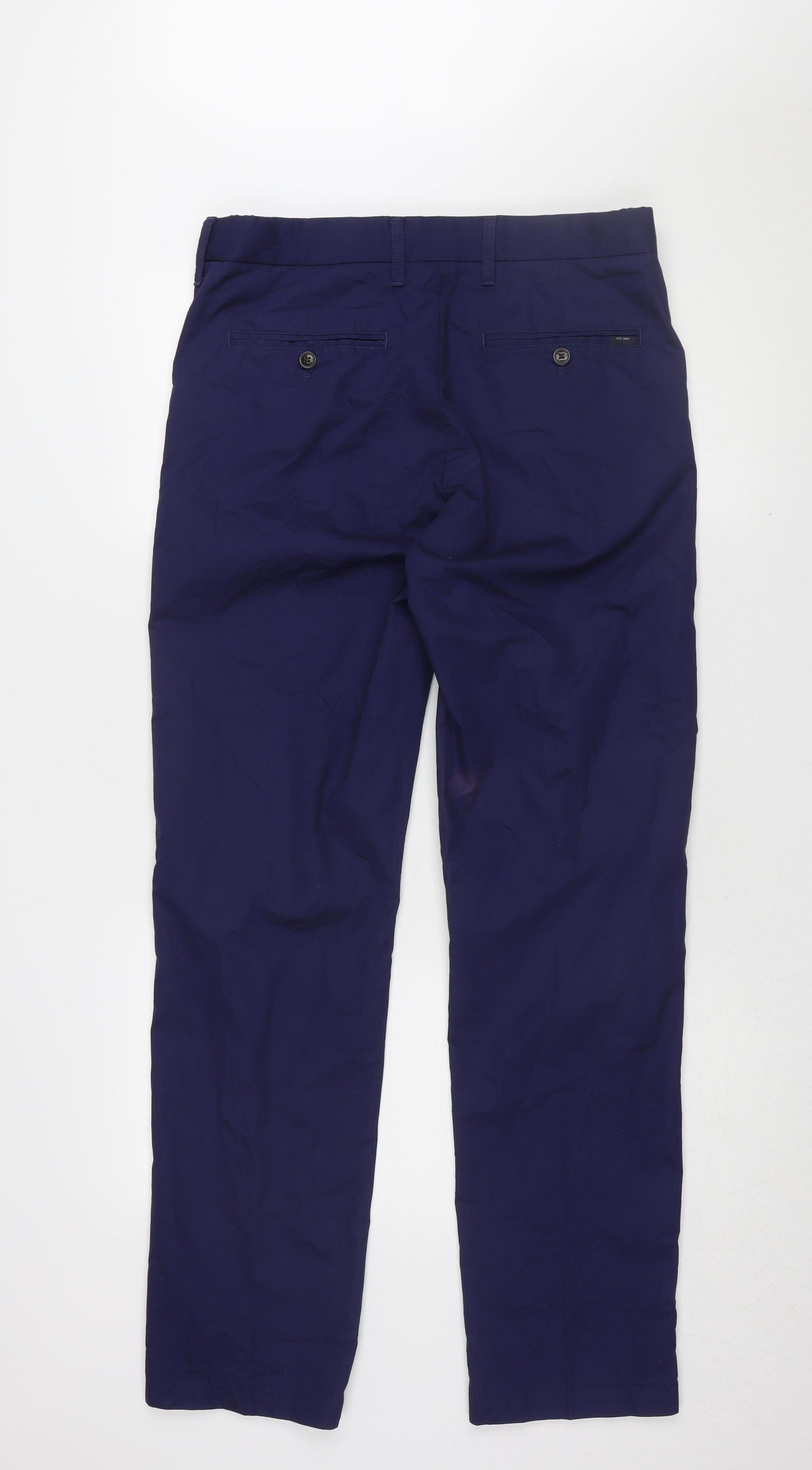 Marks and Spencer Blue Men's Chino Trousers 32 Regular