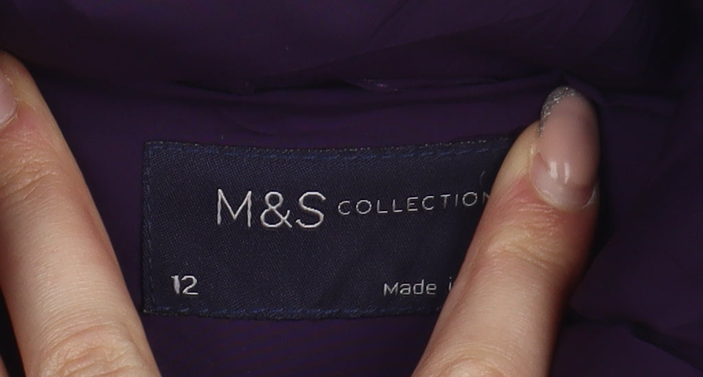 Marks & Spencer Women's Purple Puffer Jacket Size 12