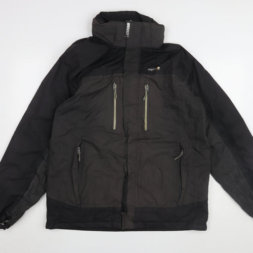Regatta Men's Black L Hooded Rain Jacket Waterproof
