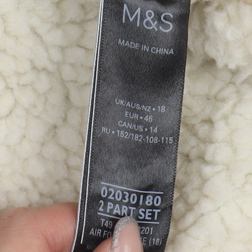 Marks and Spencer Women's Blue Parka Coat Size 18