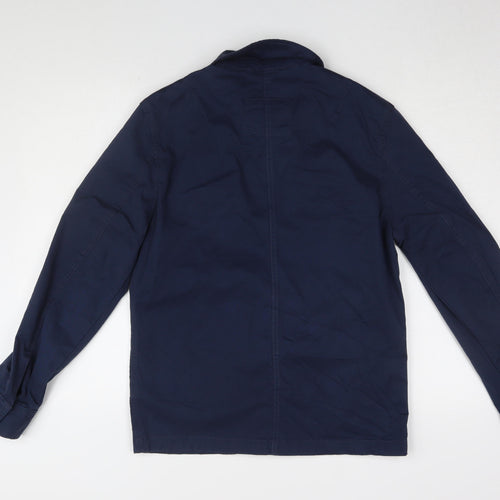 Marks and Spencer Men's Blue Jacket, Size S, Cotton Blend