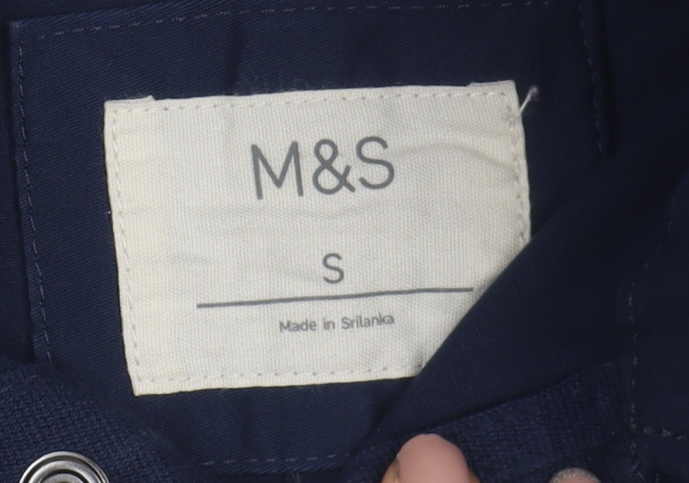 Marks and Spencer Men's Blue Jacket, Size S, Cotton Blend
